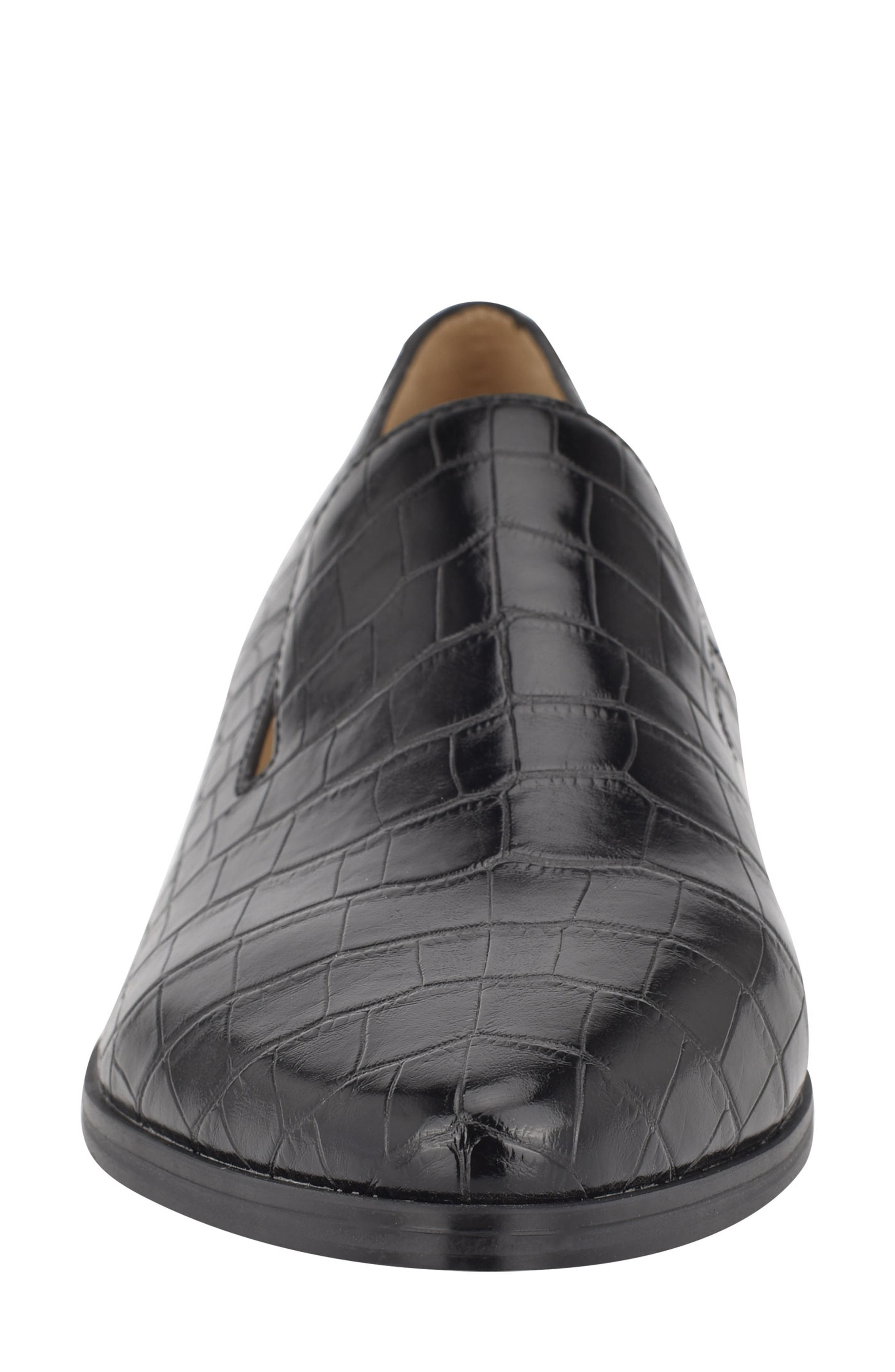 Nine West Zolee Croc Embossed Faux Leather Loafer, Alternate, color, 