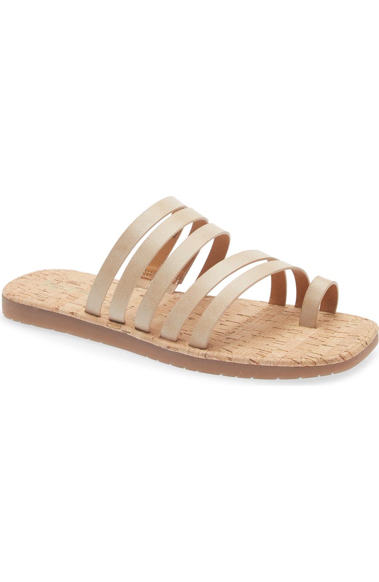 KORKS Marisol Flat Sandal, Main, color, Cream