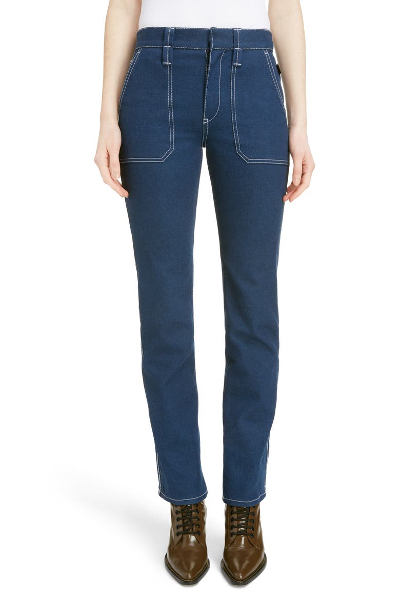 Slim Straight Leg Jeans, Main, color, ULTRAMARINE