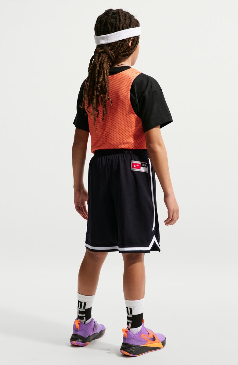 Nike Kids' DNA Dri-FIT Mesh Basketball Shorts, Alternate, color, 010 Black/White