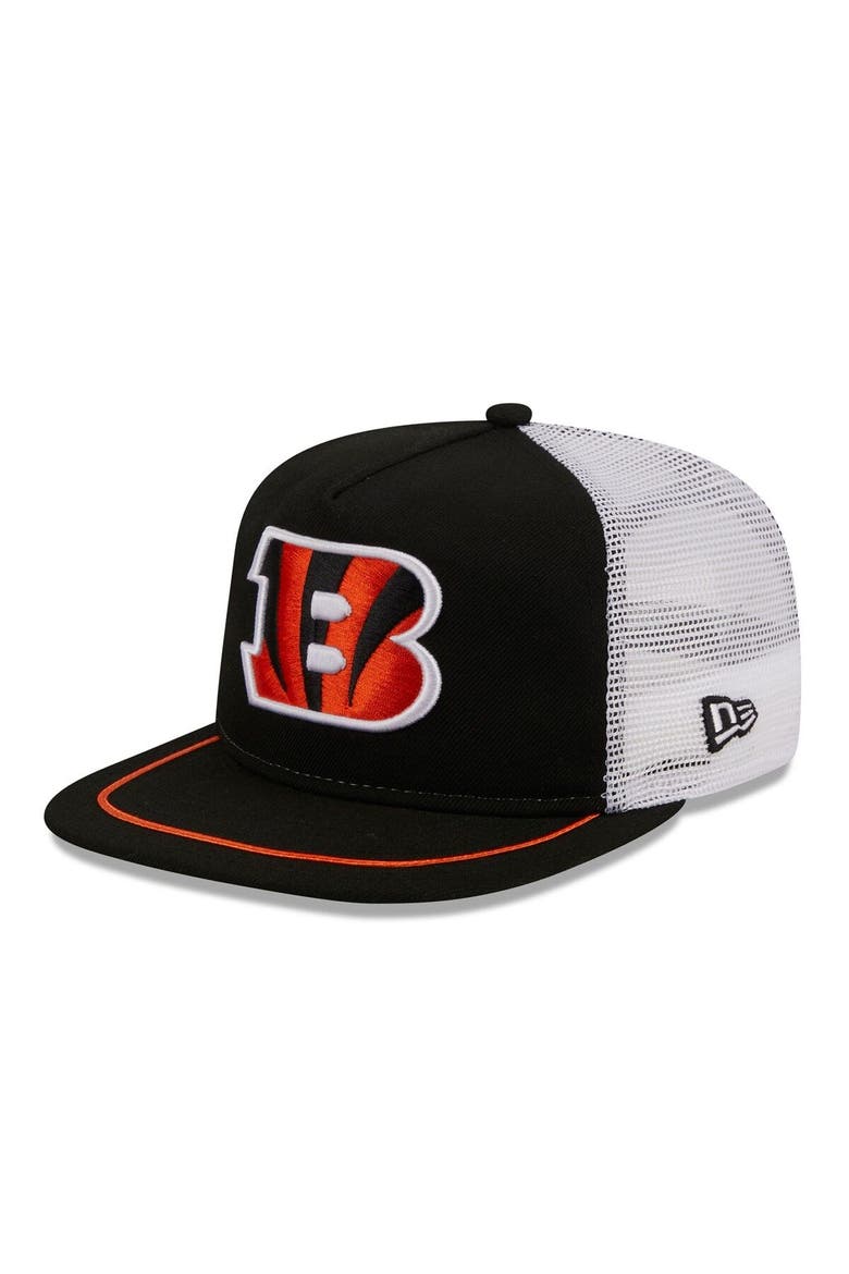 Men's New Era Black/White Cincinnati Bengals Original Classic Golfer Adjustable Hat, Main, color, Black