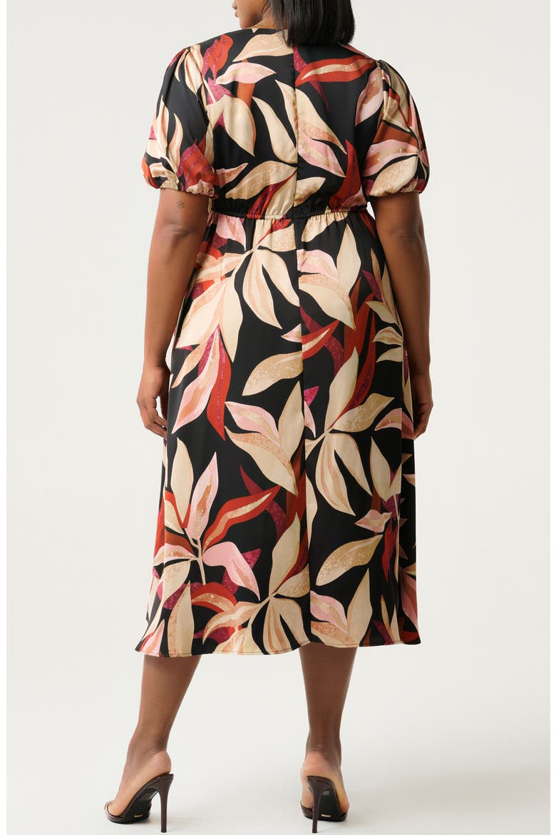 Laura Print Midi Dress, Alternate, color, BERRY FLORA