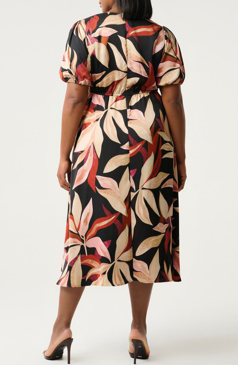 Estelle Laura Print Midi Dress, Alternate, color, Berry Flora