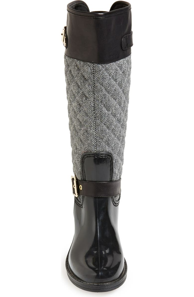 Posh Wellies 'Peacon' Quilted Tall Rain Boot, Alternate, color,