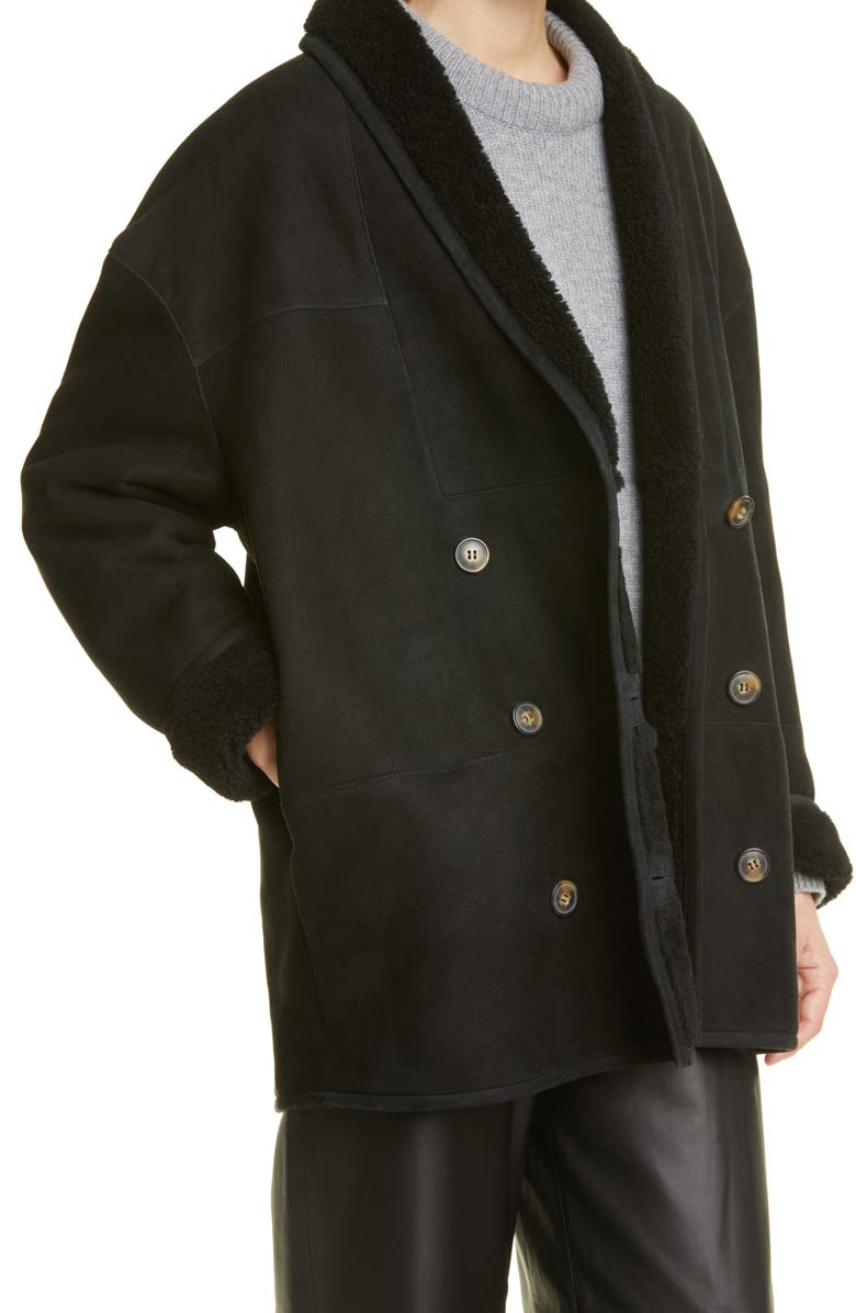 LOULOU DE SAISON Loulou Studio Cebu Genuine Shearling Lined Suede Jacket, Alternate, color, 