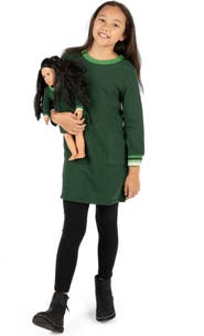 Leveret Girls Sweatshirt Dress with Matching Doll Dress