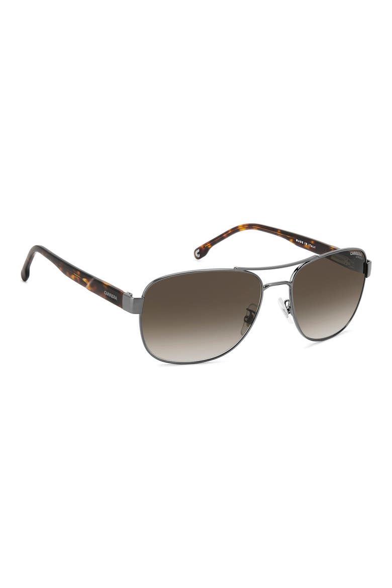 C Flex 60mm Gradient Rectangular Sunglasses, Alternate, color, DARK RUTHENIUM