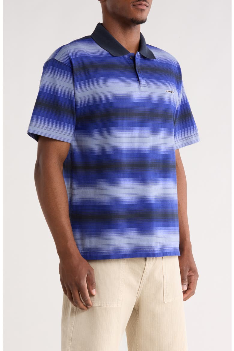 Molino Shadow Stripe Cotton Polo, Alternate, color, ROYAL COBALT
