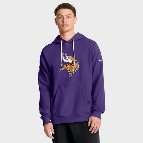 Men's Nike Purple Minnesota Vikings Sideline Standard Issue Initial Home Dri-FIT Hoodie