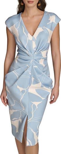Center Ruched Floral Dress