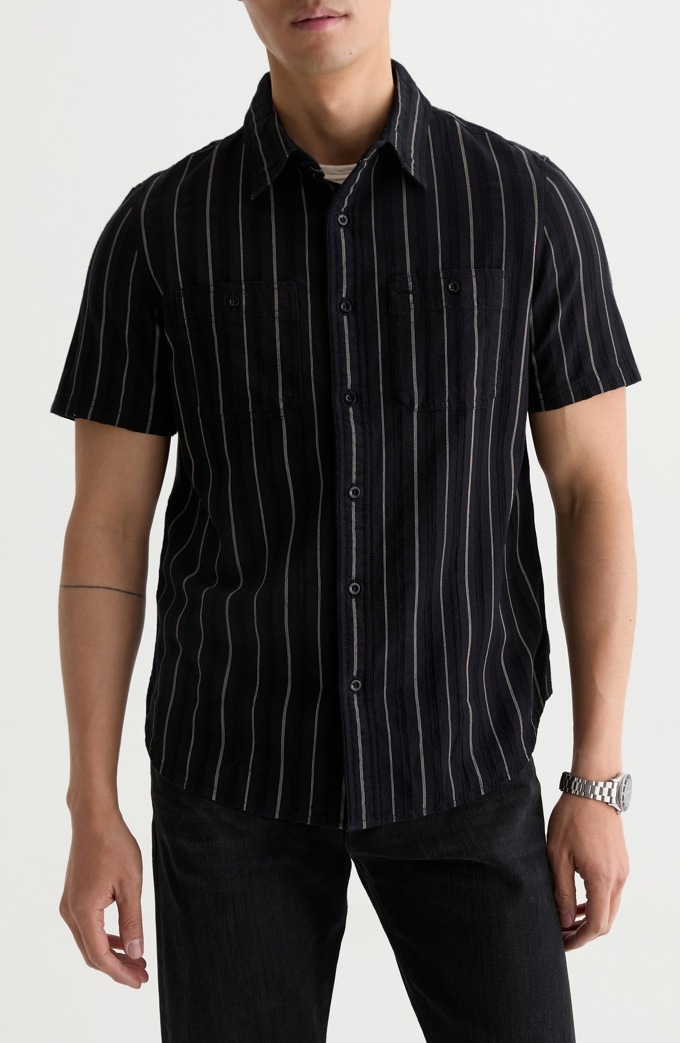 selected BLACK/NATURAL STRIPE