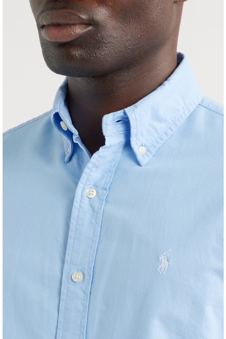 Oxford Cotton Button-Down Shirt, Alternate, color, AUSTIN BLUE W/ WHITE PP