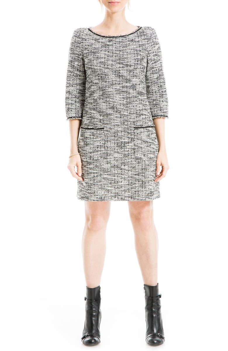 MAX STUDIO Bateau Neck Shift Dress, Main, color, 