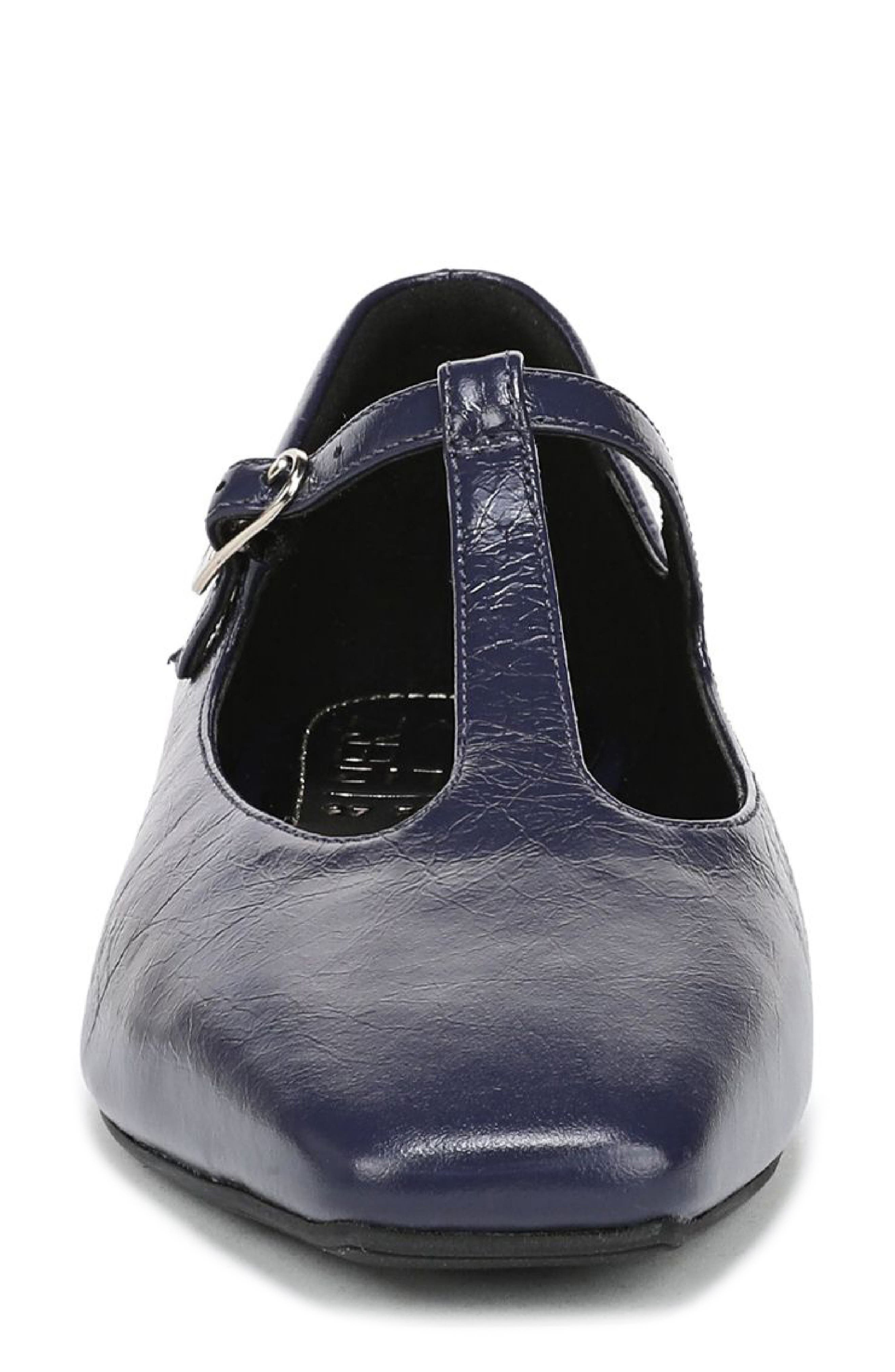 27 EDIT Naturalizer Bella T-Strap Flat, Alternate, color, Midnight Blue