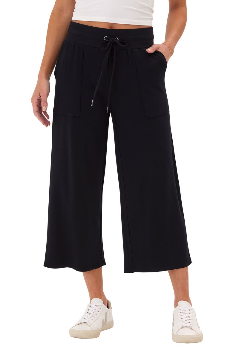 Threads 4 Thought Carrie Feather Fleece Crop Wide Leg Sweatpants, Main, color,