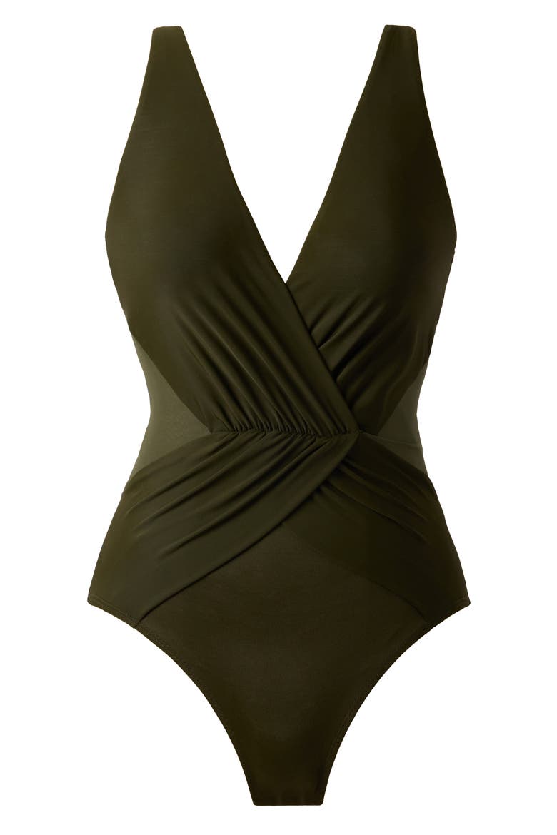 Ibiza One-Piece Swimsuit, Alternate, color, NORI