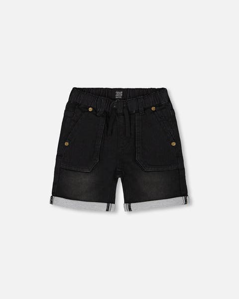 Deux Par Deux French Terry Denim Short - Black Jeans 2025 Deux Par Deux French Terry Denim Short - Black Jeans 2025