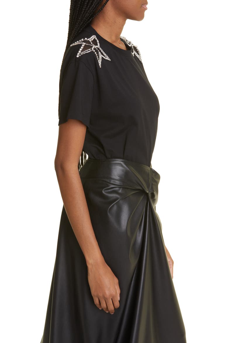 Embellished Star Cotton T-Shirt, Alternate, color, 1000 BLACK