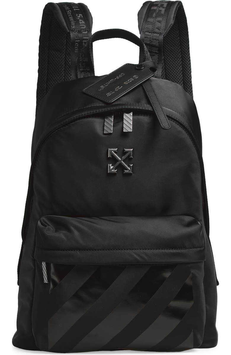 Off-White Classic Dome Nylon Backpack, Main, color, Black