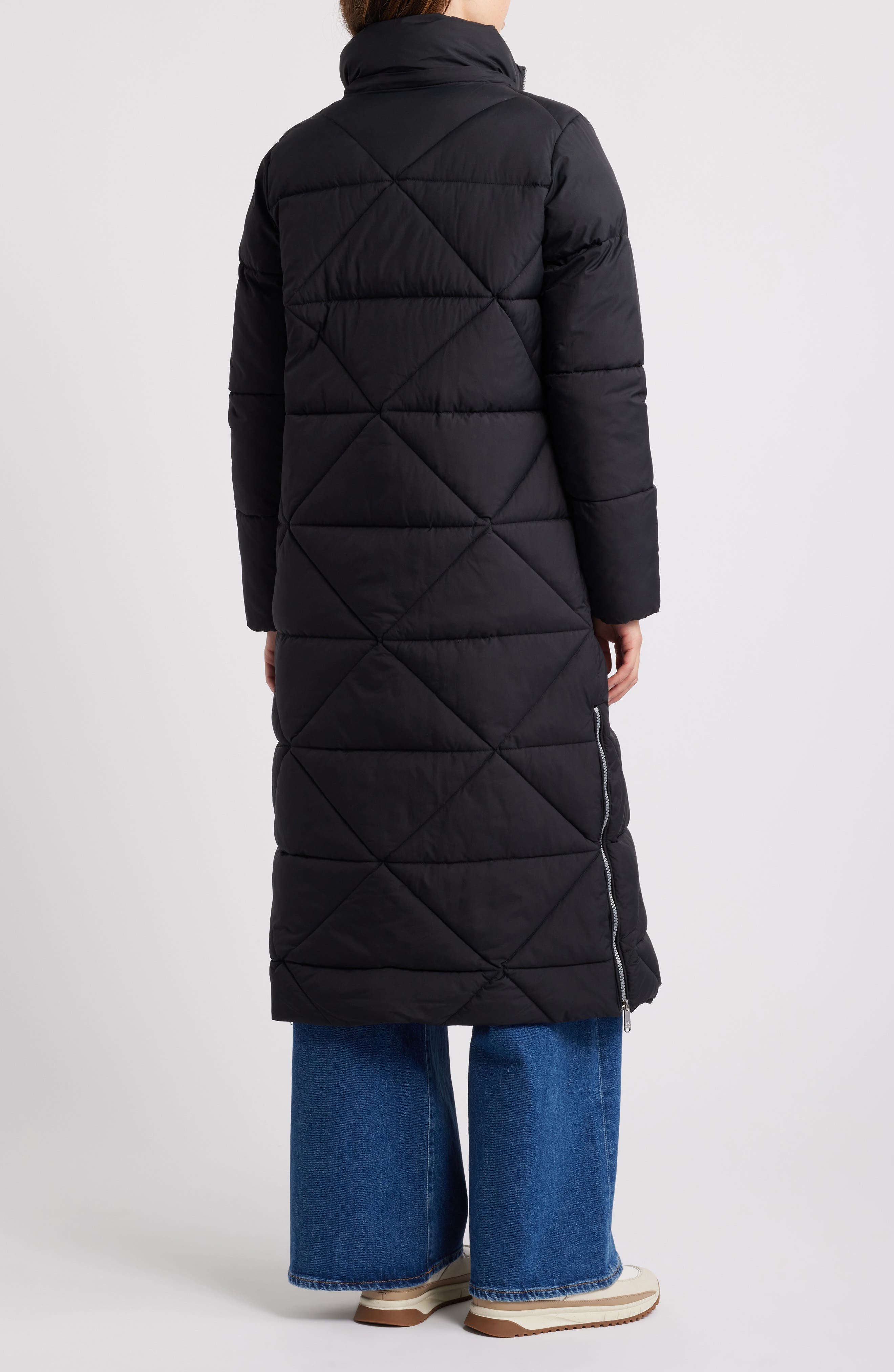Quilted Puffer Coat with Removable Hood - image 2