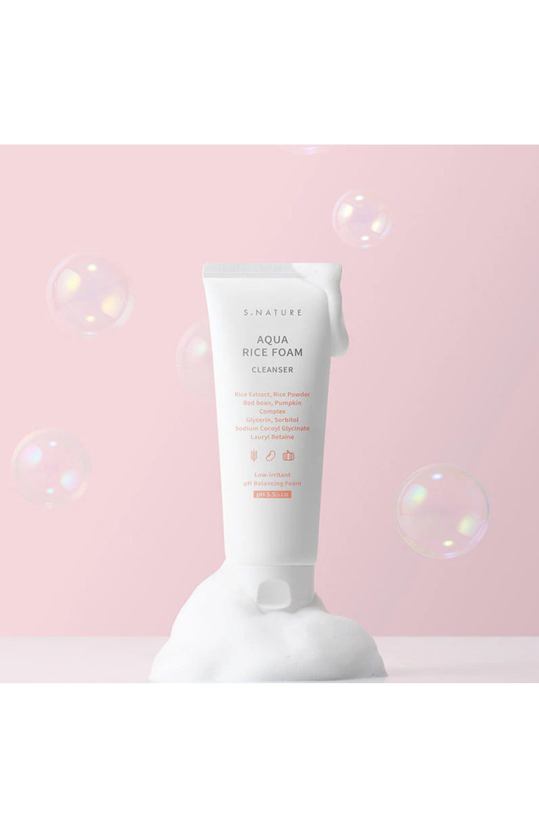 S.NATURE AQUA RICE FOAM CLEANSER, Alternate, color,