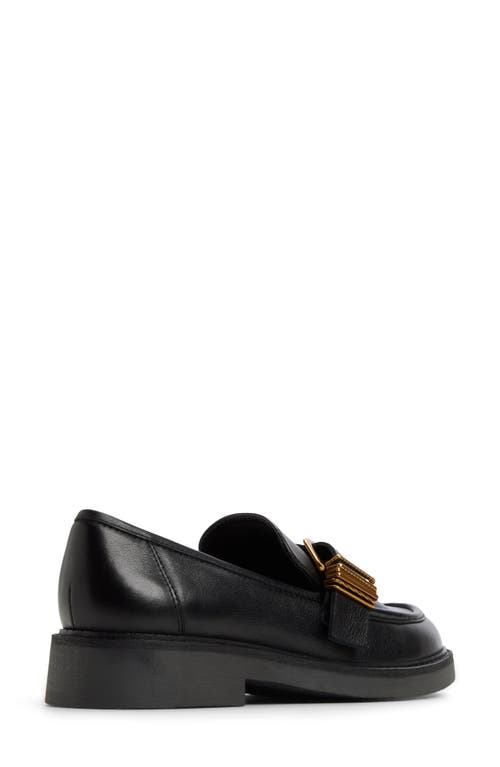Aldo Kalya Loafers With Gold Buckle Detailing In Black