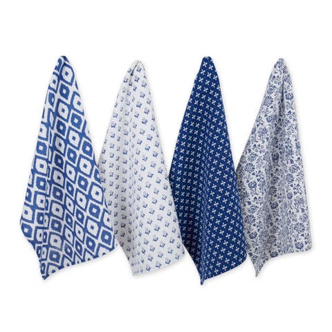Blue Market Assorted Dishtowel Set/4