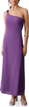 MANGO TEEN Knotted One Shoulder Dress