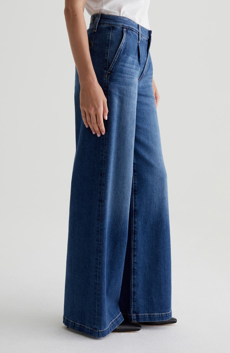 AG Stella Pleated Wide Leg Jeans, Alternate, color, 