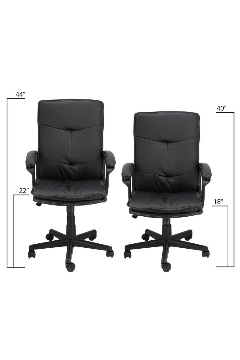 High Back Adjustable Office Chair, Alternate, color, Black