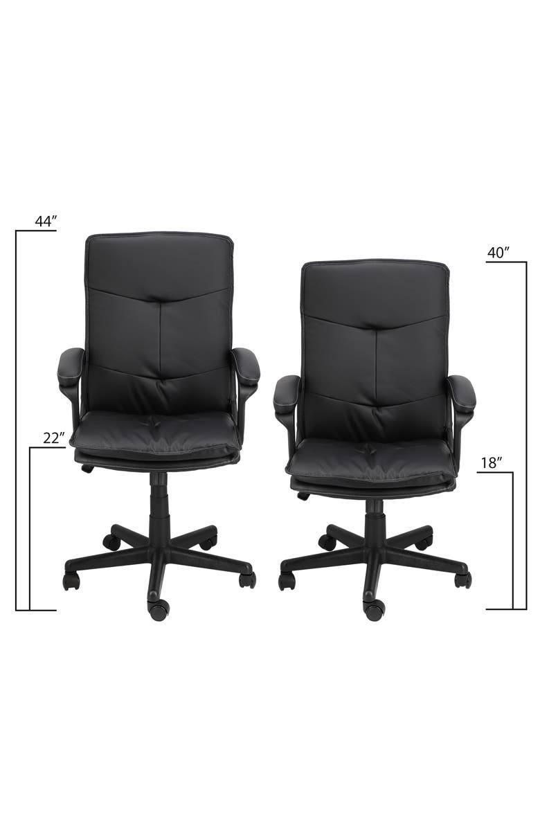 Elama High Back Adjustable Office Chair, Alternate, color, Black