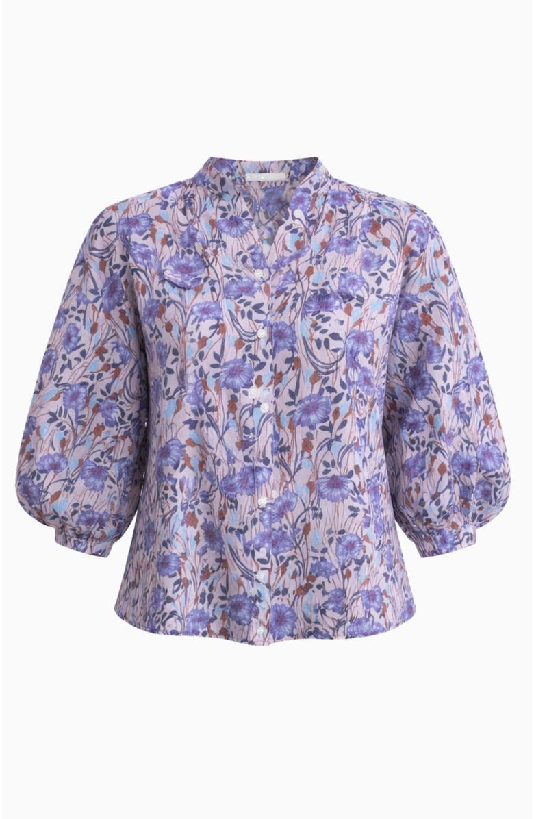 Rebecca Taylor Daphne Blouse, Alternate, color, Iris Multi