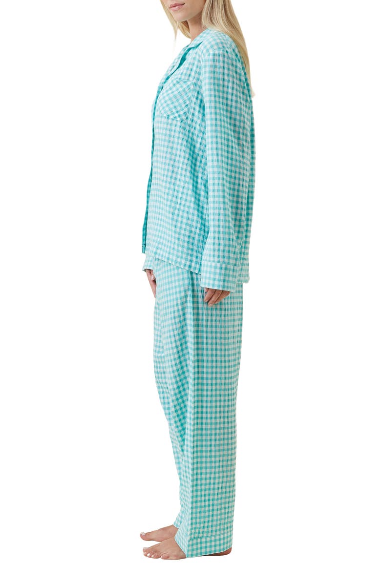 Papinelle Seersucker Gingham Pajamas, Alternate, color, 