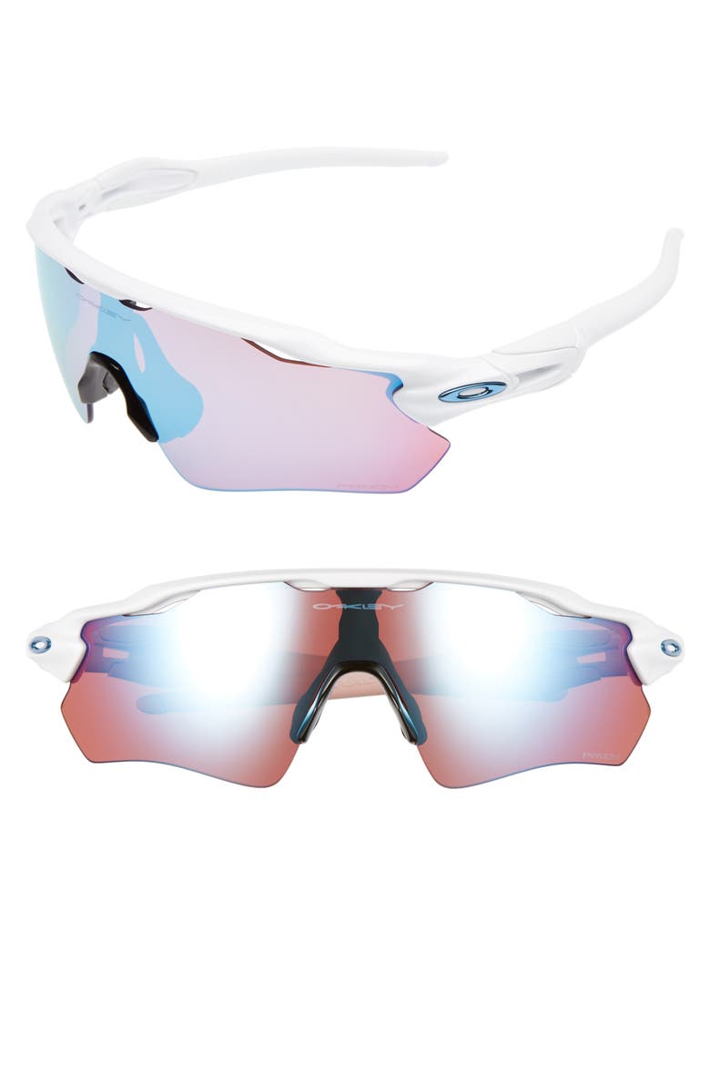 Radar® EV Path 50mm Sunglasses, Main, color, WHITE/ PRIZM SAPPHIRE SNOW