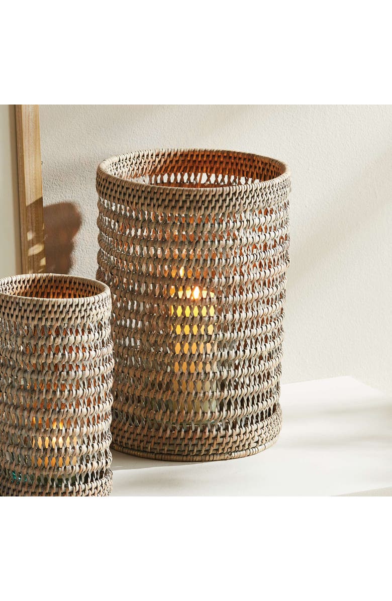 Napa Home & Garden Burma Rattan Hurricane Large, Alternate, color, Brown