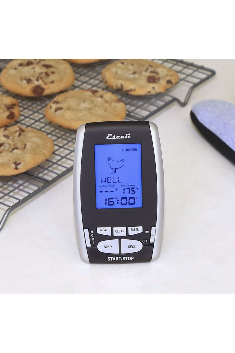 Wireless Thermometer and Timer, Alternate, color, Black/Silver