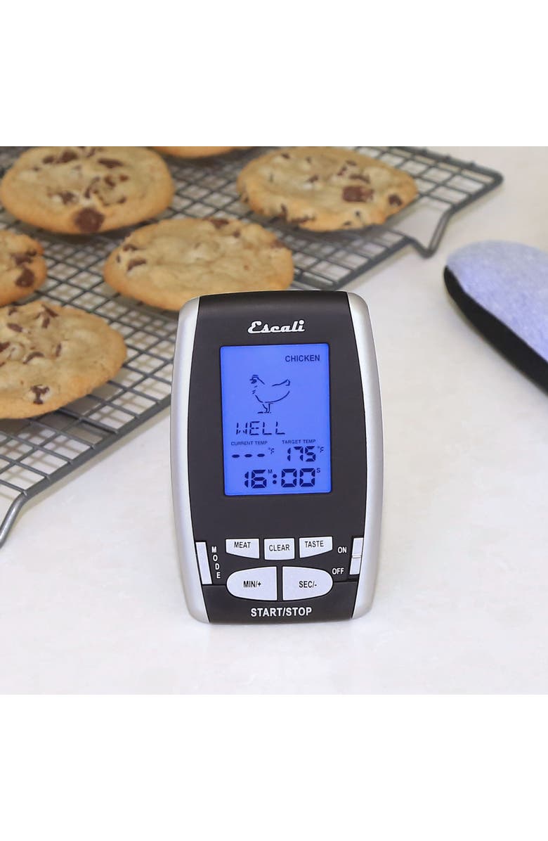 ESCALI Wireless Thermometer and Timer, Alternate, color, Black/Silver