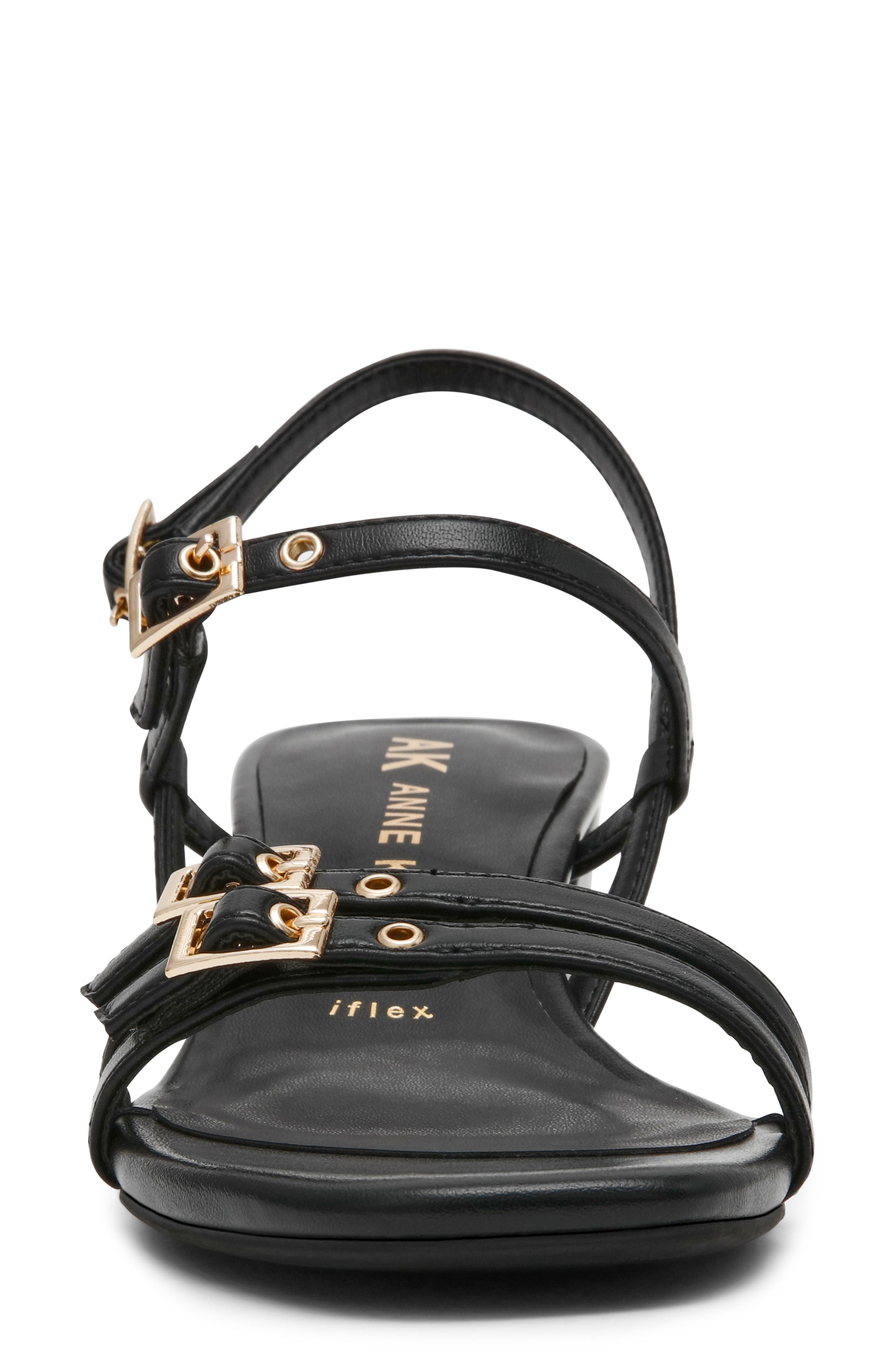 Anne Klein Maybelle Block Heel Sandal, Alternate, color, Black