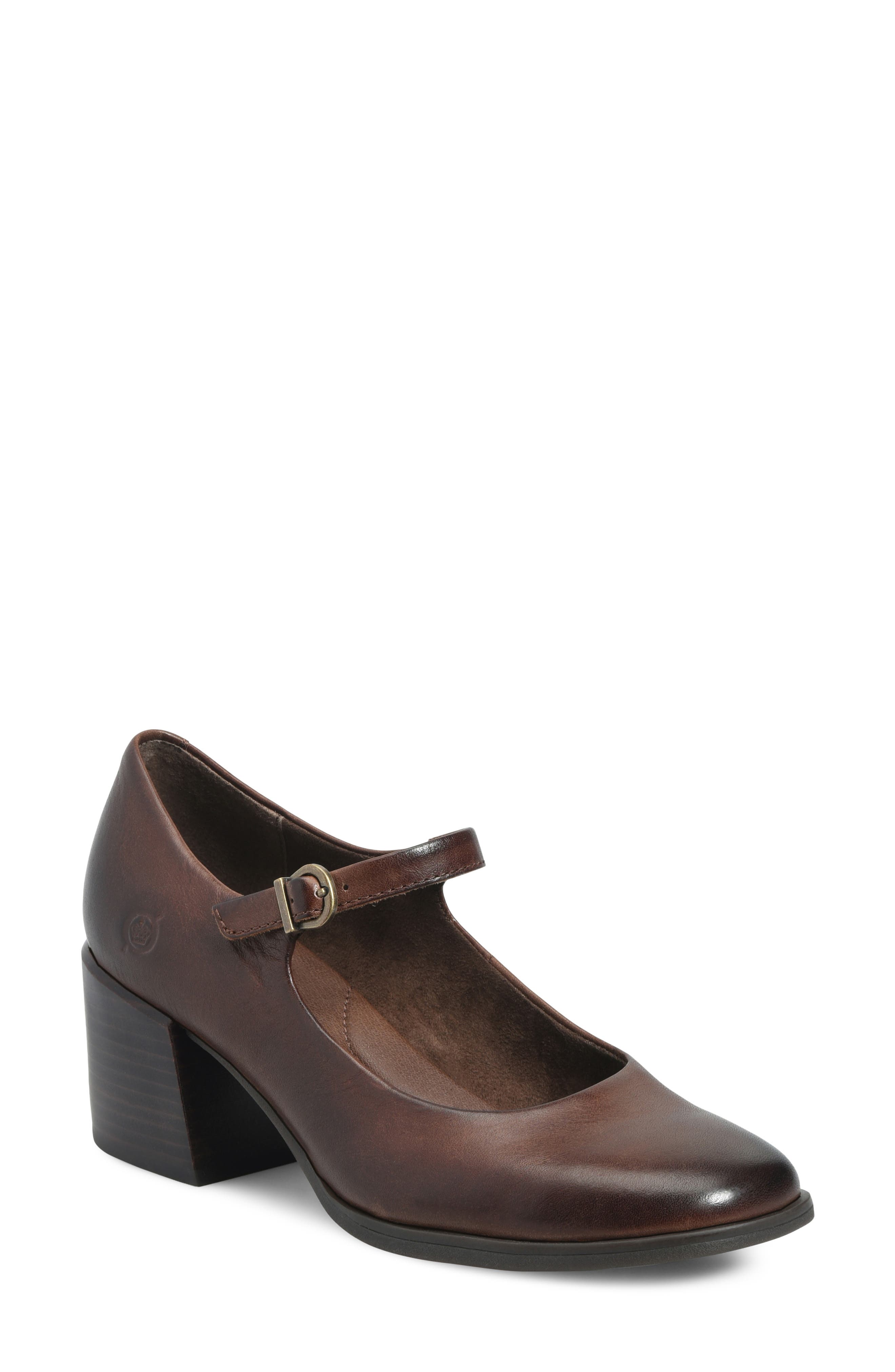 Laine Mary Jane Pump, Main, color, BROWN LEATHER