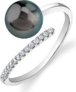 The Pearl Source Tahitian South Sea Pearl & Diamond Valentina Ring