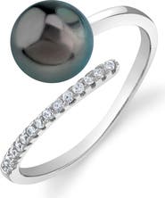 The Pearl Source Tahitian South Sea Pearl & Diamond Valentina Ring