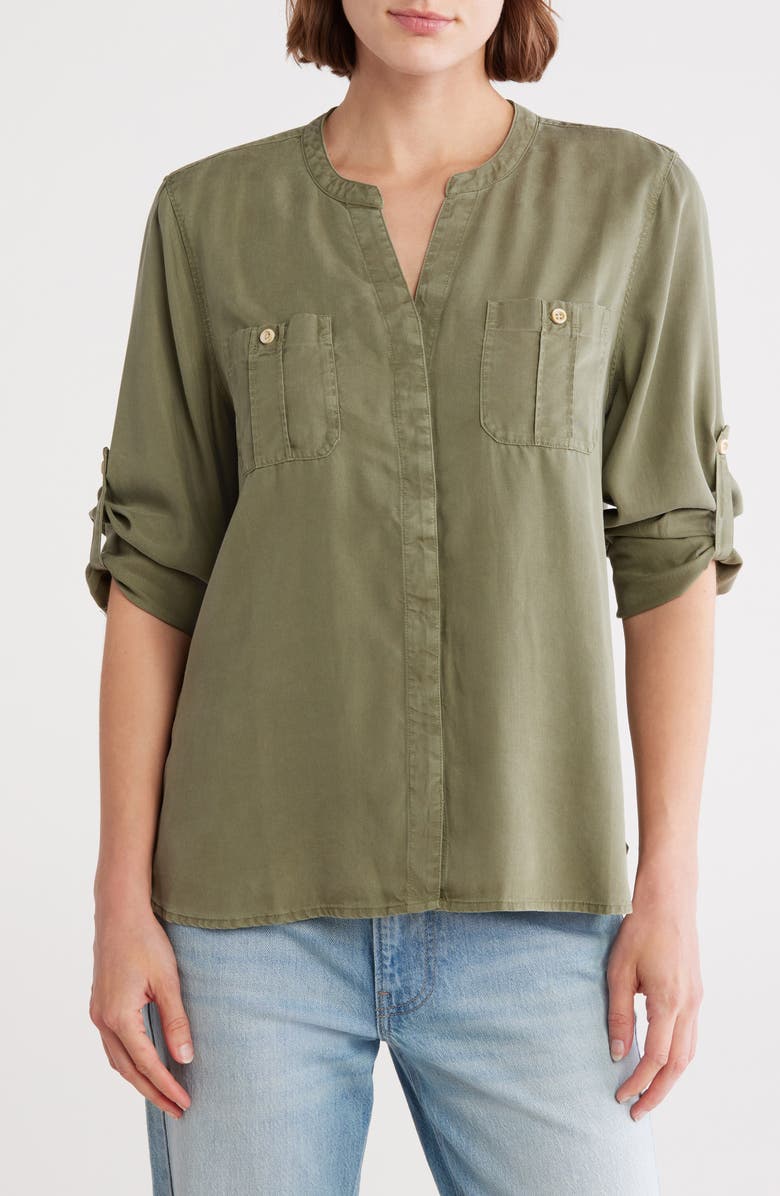 Tommy Bahama Mission Beach Long Sleeve Shirt, Main, color, Tea Leaf