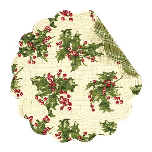 C & F Home C&f Home Holly Round Placemat Set Of 6 In Green
