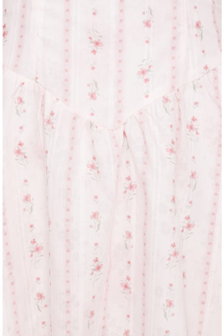 Athena Floral Print Minidress, Alternate, color, WHITE FLORAL