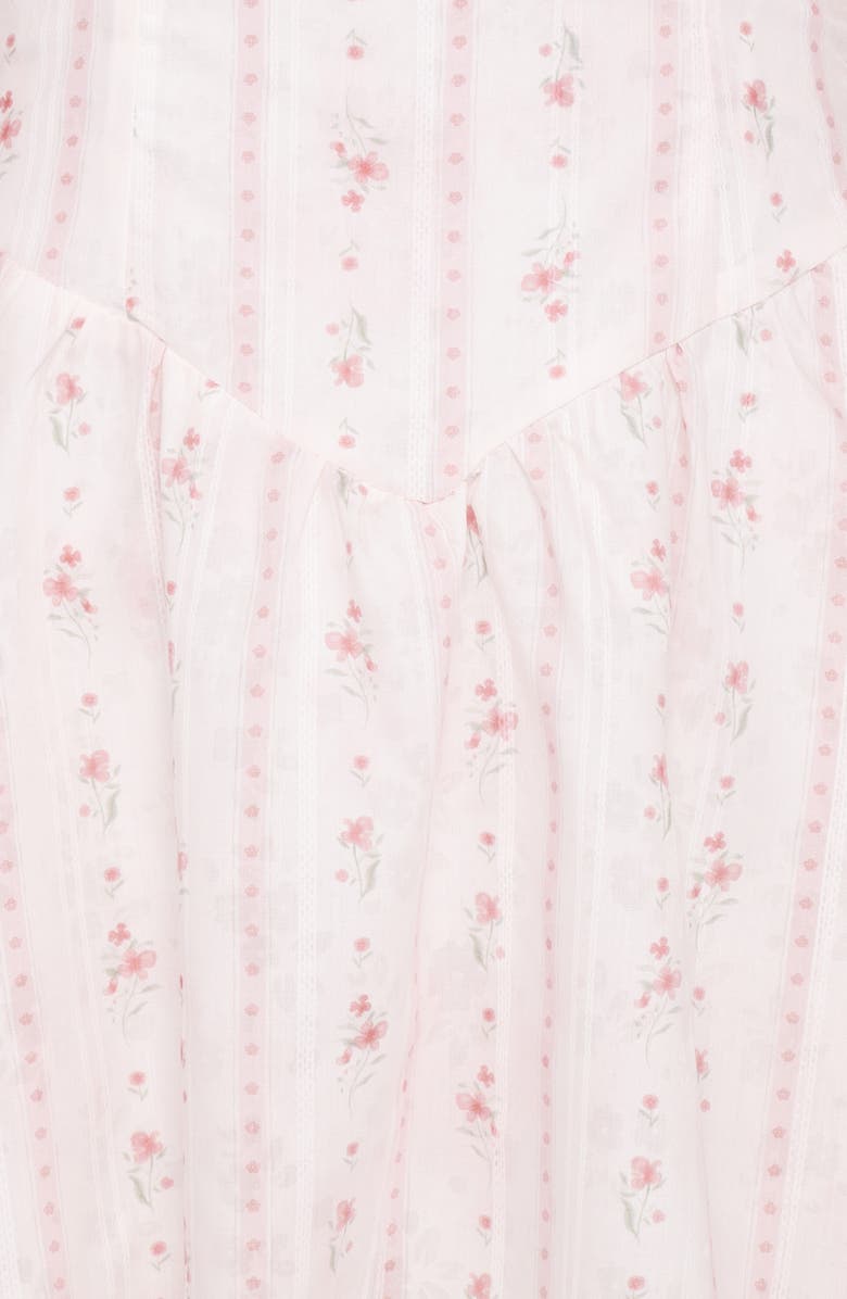 Petal & Pup Athena Floral Print Minidress, Alternate, color, White Floral