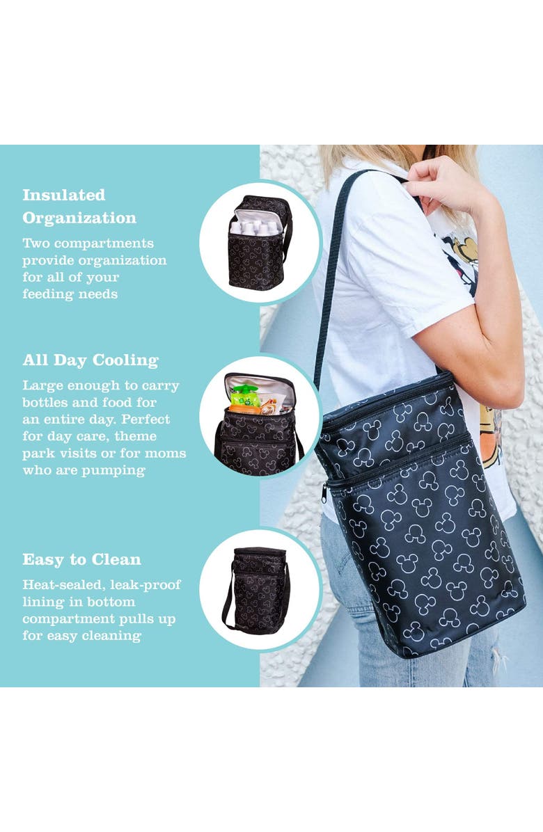 J.L Childress insulated 6 Bottle Cooler - Mickey Black, Alternate, color, Mickey Black