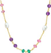 DELMAR Amethyst & Green Onyx Necklace