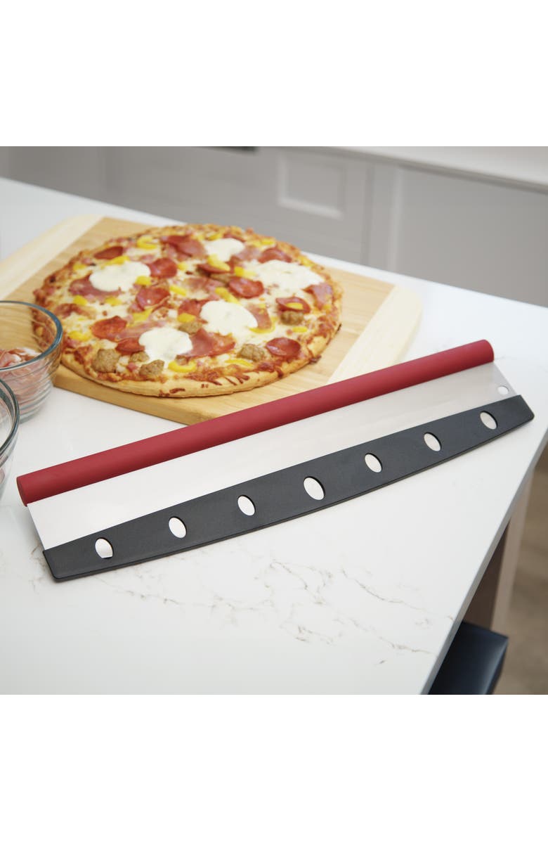 Old Stone Premium Pizza Cutter, 3.5" Cutting Wheel, Alternate, color, Black/Silver