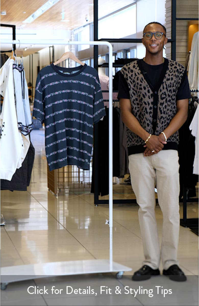 Raging Bull Floral Stripe T-Shirt, sales video thumbnail