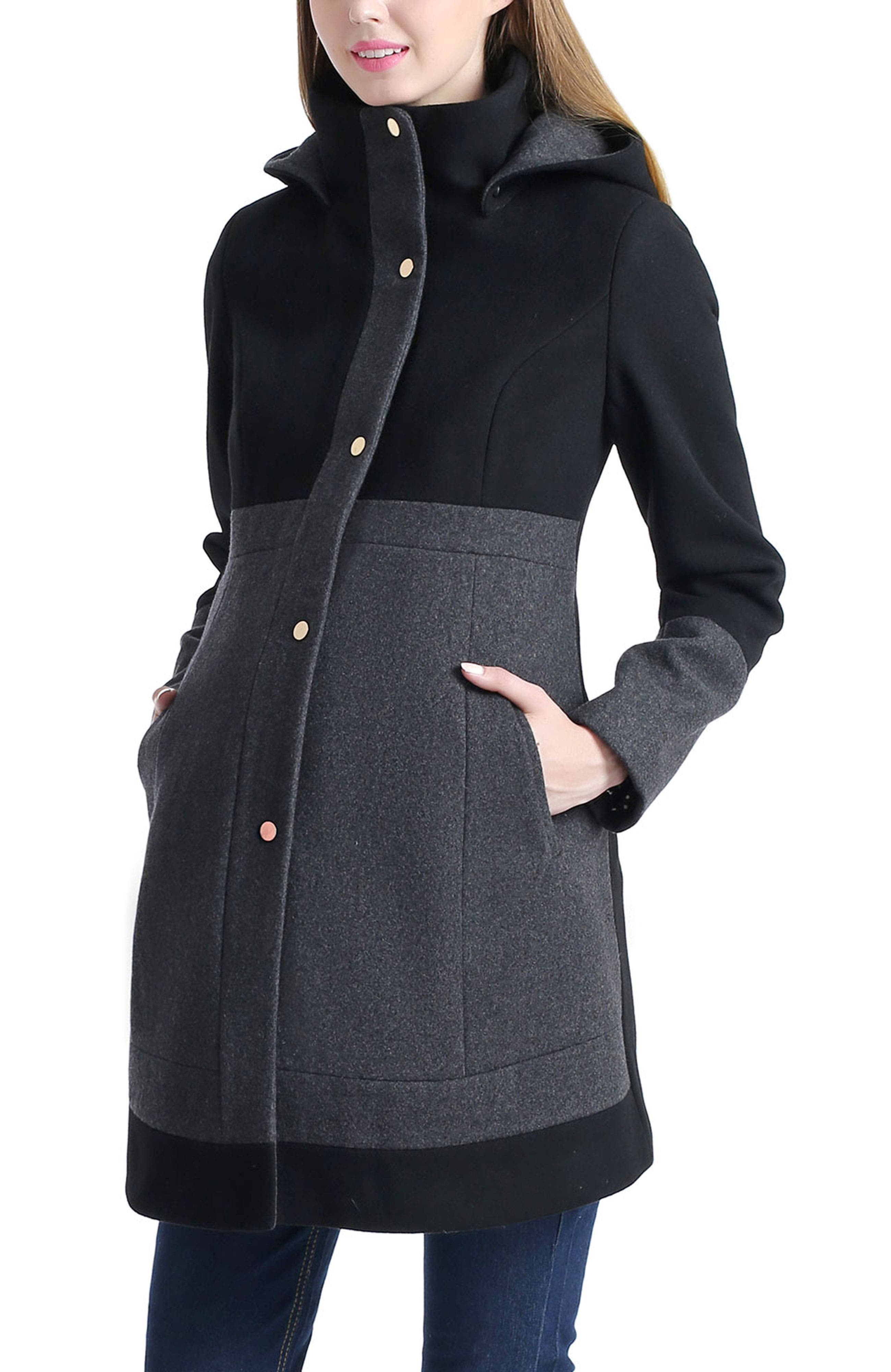 Tessa Maternity Colorblock Wool Coat - image 2